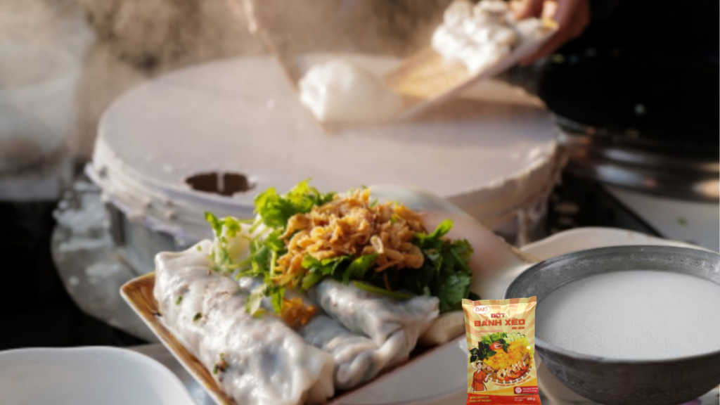 bột bánh xèo có làm được bánh cuốn không