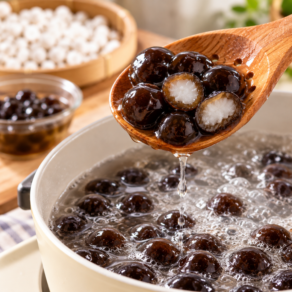 làm trân châu từ bột năng